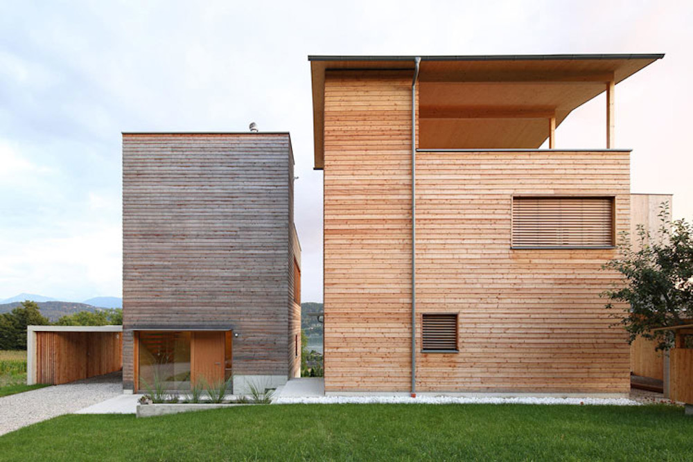 Edificio con estructura de CLT, two wooden towers