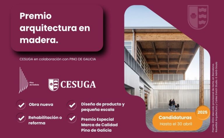 Premios de arquitectura en madera Cesuga – Pino de Galicia 2025